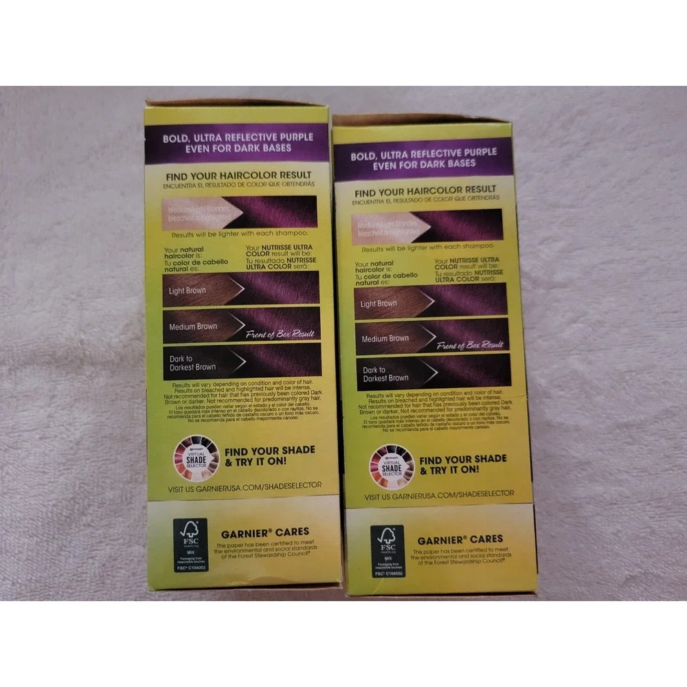 Lot of 2 Garnier Nutrisse Ultra Color - P2 Purple Quartz